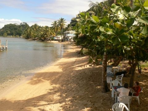 Vue depuis la terrasse du  restaurant