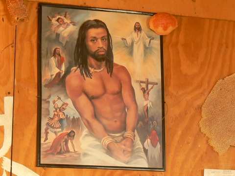Un  Jésus rasta.