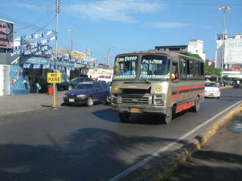 Minibus faisant le service de transport  en commun.
