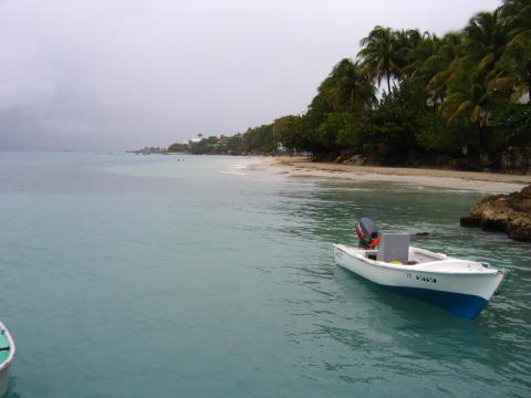 La plage entre le Gsier et Pointe  Pitre