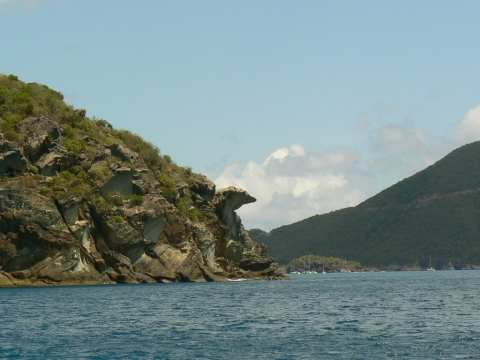  La Tête d'iguane qui a donné son nom a Guana island.